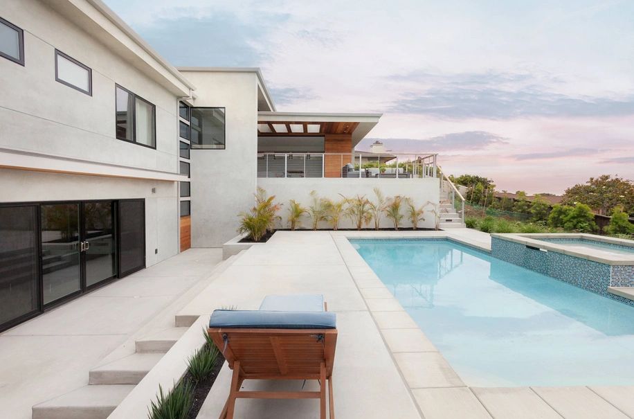 Modern luxury home with pool